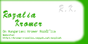 rozalia kromer business card